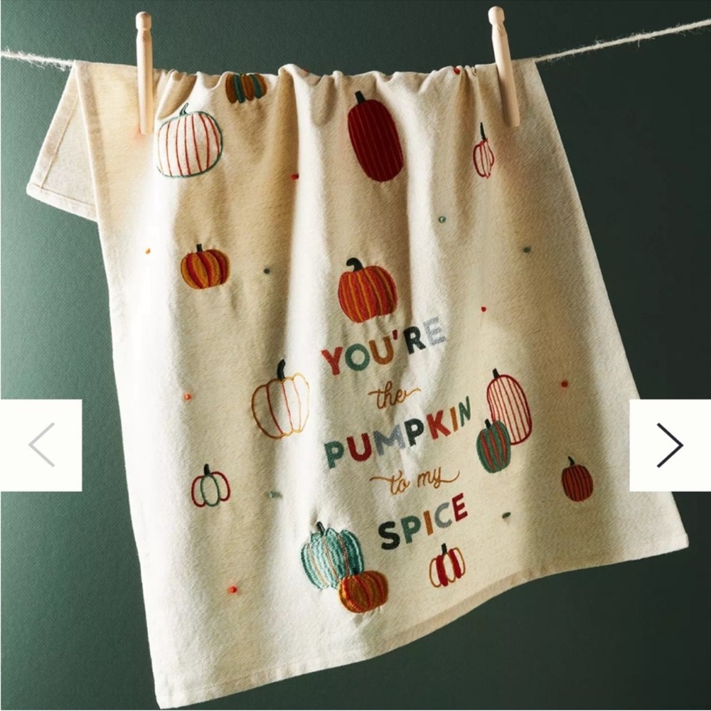 Anthropologie Multicolor Pumpkin Spice Towel